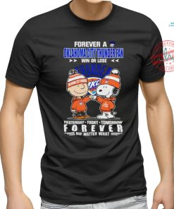 Forever a Oklahoma City Thunder x Deadpool and Wolverine fan win or lose yesterday today tomorrow forever t shirt