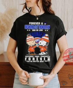 Forever a Oklahoma City Thunder x Deadpool and Wolverine fan win or lose yesterday today tomorrow forever t shirt