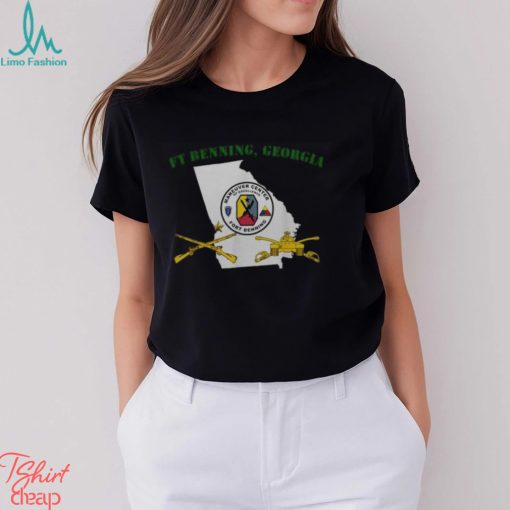 Fort Benning Army Base Military Post Columbus Ga Men’s T shirt Back Print