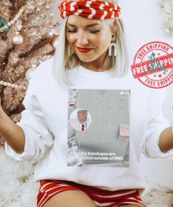 Free ear patches are being given out outside of the rnc in milwaukee shirt