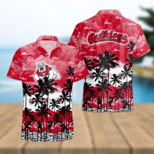 Fresno State Bulldogs Palms Tree Hawaiian Shirt