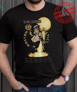 Funny Mascots 18x nba champions boston celtics shirt