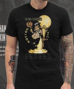 Funny Mascots 18x nba champions boston celtics shirt