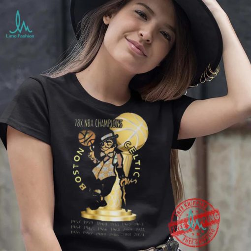 Funny Mascots 18x nba champions boston celtics shirt