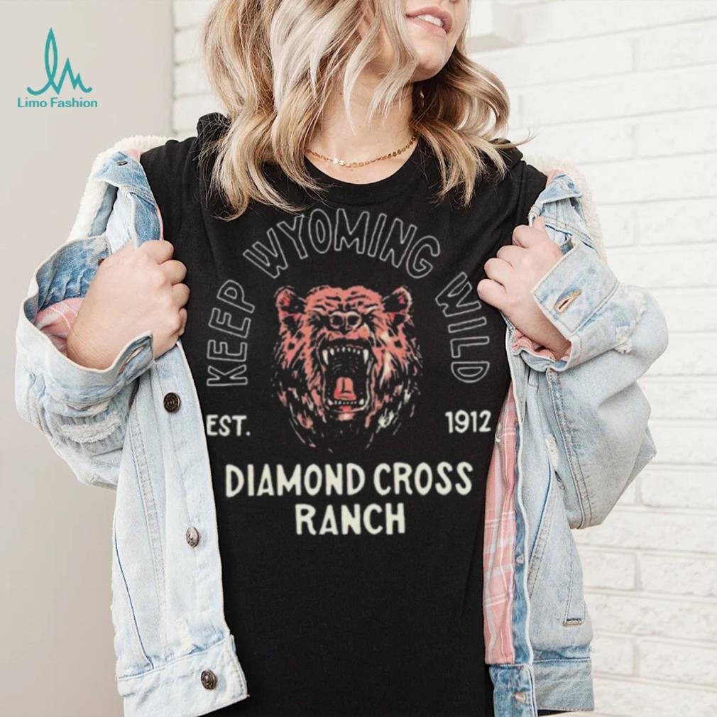 Garrett Crochet Keep Wyoming Wild Diamond Cross Ranch shirt Garrett Crochet Keep Wyoming Wild Diamond Cross Ranch shirt