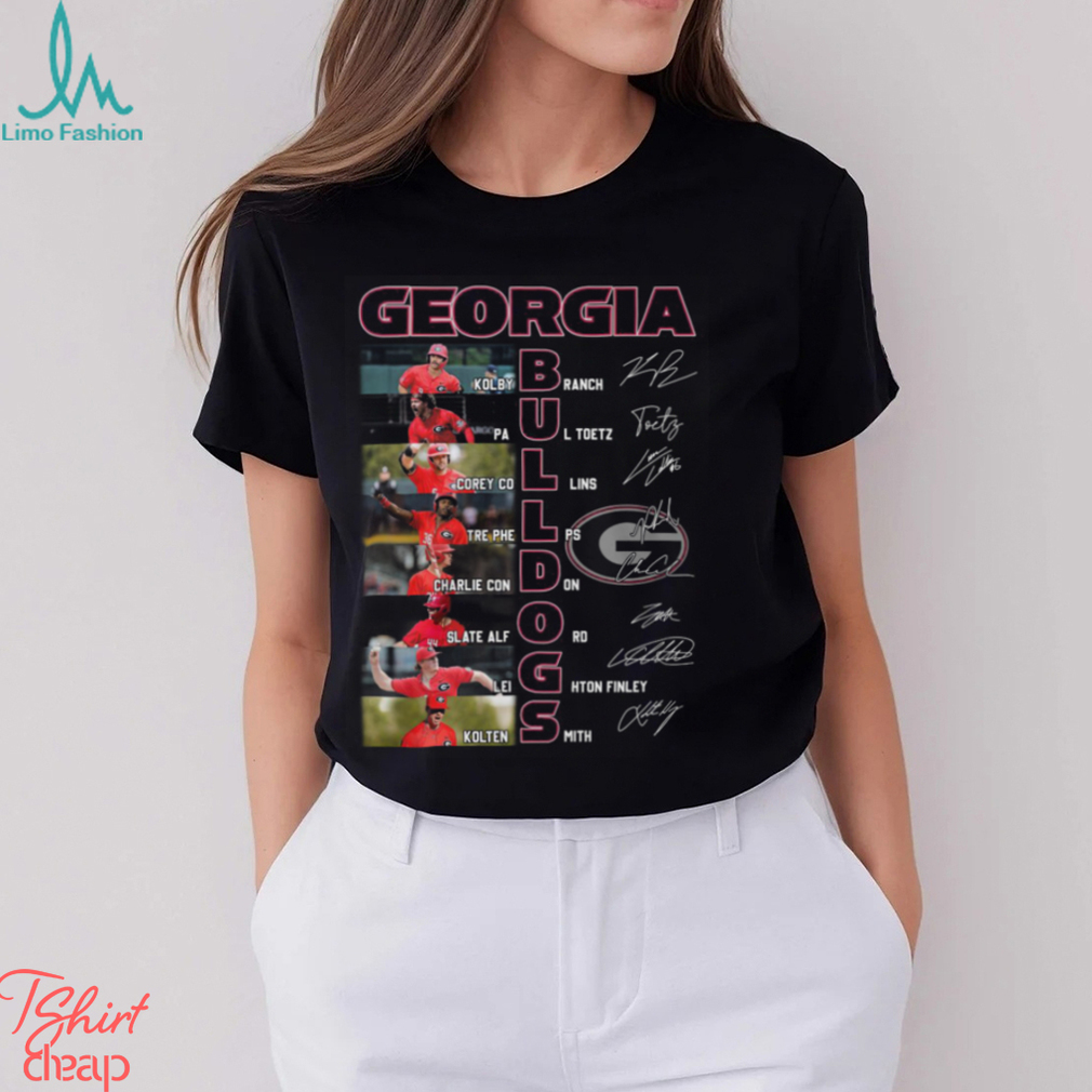Georgia Bulldogs 2024 Times Starting Line Up T Shirt Georgia Bulldogs 2024 Times Starting Line Up T Shirt