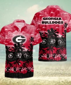 Georgia Bulldogs Palms Tree Hawaiian Shirt