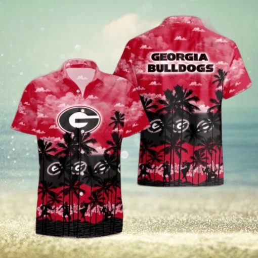 Georgia Bulldogs Palms Tree Hawaiian Shirt