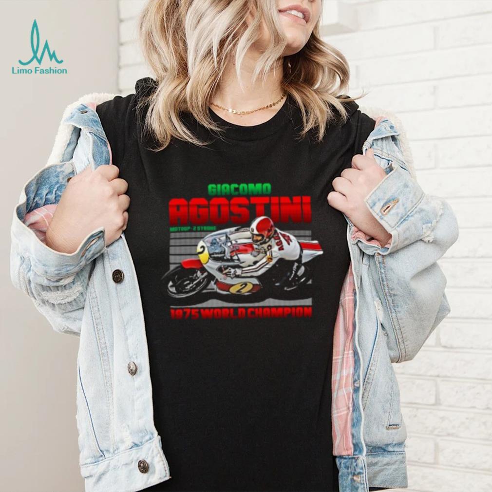 Giacomo Agostini Legend 70s Retro T Shirt Giacomo Agostini Legend 70s Retro T Shirt