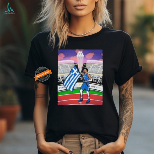Giannis Antetokounmpo Will Be Gr Greece’s Flag Bearer 2024 T Shirts