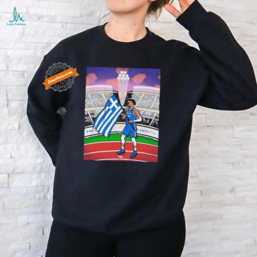 Giannis Antetokounmpo Will Be Gr Greece’s Flag Bearer 2024 T Shirts
