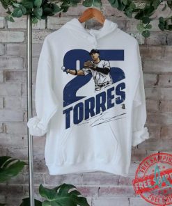 Gleyber Torres number 25 New York Yankees signature catch the ball shirt