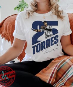 Gleyber Torres number 25 New York Yankees signature catch the ball shirt