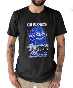 Go Bolts Tampa Bay Lightning ice hockey player signatures shirt