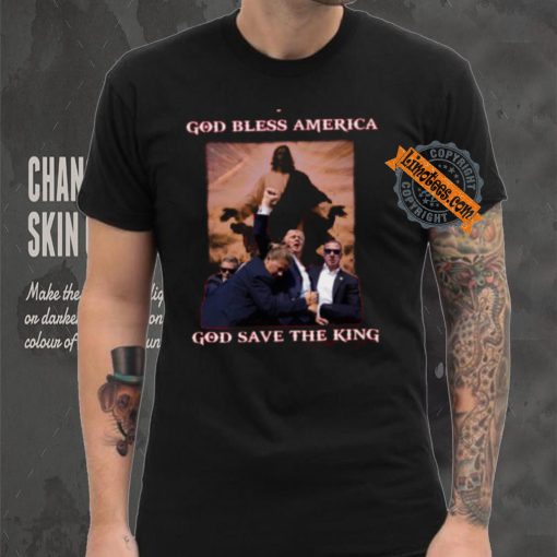 God Save The King Shirt Trump Shirt Never Surrender Tee Trump Shooter Shirt Trump Shooting Shirt Trump Shot Shirt