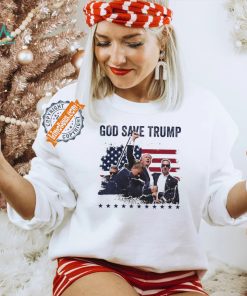 God Save Trump 2024 Fist Rally Trump Rally 2024 Trump Shooting Shirt