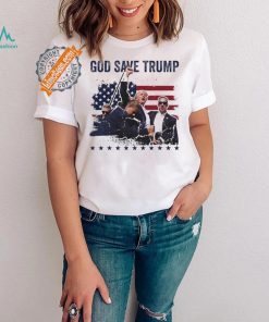 God Save Trump 2024 Fist Rally Trump Rally 2024 Trump Shooting Shirt