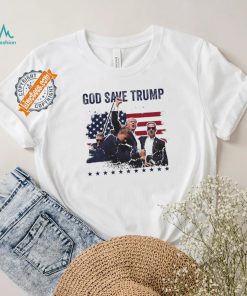 God Save Trump 2024 Fist Rally Trump Rally 2024 Trump Shooting Shirt