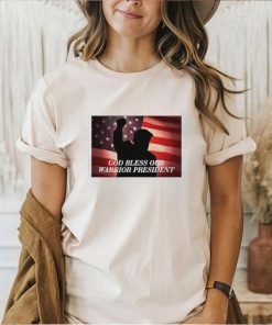 God bless our warrior president Trump flag shirt