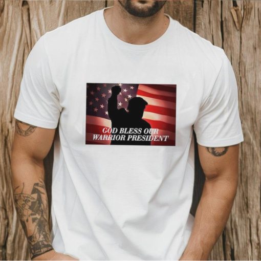 God bless our warrior president Trump flag shirt