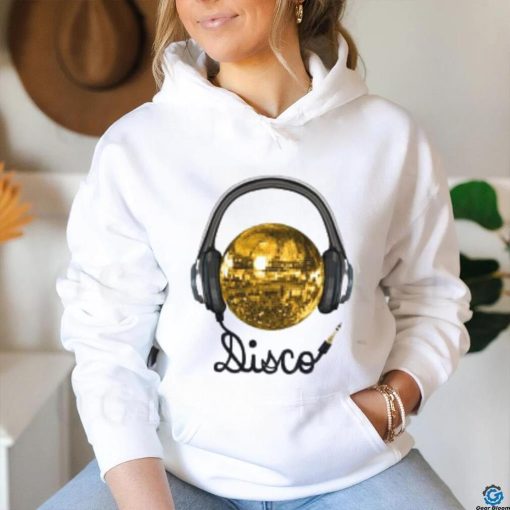 Gold Disco Ball Music Headphones shirt