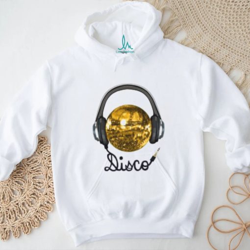 Gold Disco Ball Music Headphones shirt