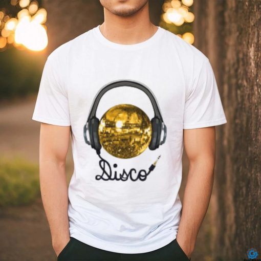 Gold Disco Ball Music Headphones shirt