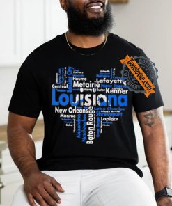 Heart Louisiana all names of cities shirt