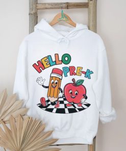 Hello PreK Preschool Pencil And Apple Friends Shirt