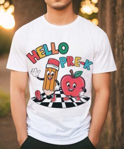 Hello PreK Preschool Pencil And Apple Friends Shirt