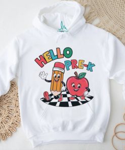 Hello PreK Preschool Pencil And Apple Friends Shirt