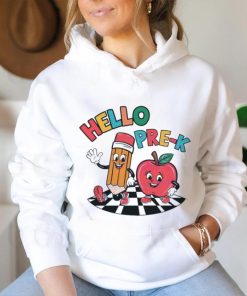 Hello PreK Preschool Pencil And Apple Friends Shirt