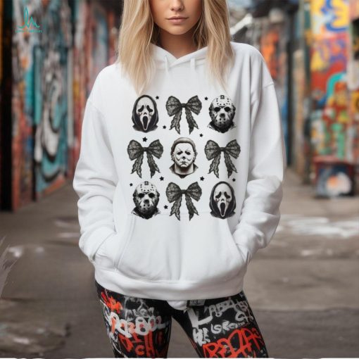 Horror Characters Jason Voorhees Coquette Bow T Shirt