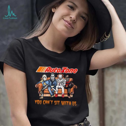 Horror Movie Characters AutoZone You Can’t Sit With Us Halloween 2024 shirt
