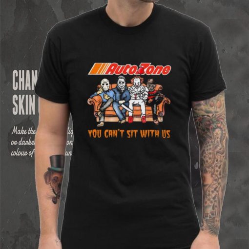 Horror Movie Characters AutoZone You Can’t Sit With Us Halloween 2024 shirt