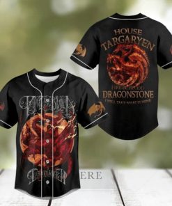 House Targaryen Fire And Blood Dragonstone Baseball Jersey