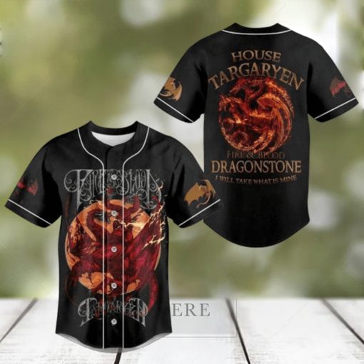 House Targaryen Fire And Blood Dragonstone Baseball Jersey