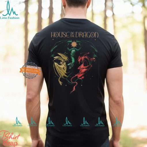 House of the Dragon Tri Dragons Front Print T Shirt