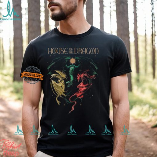 House of the Dragon Tri Dragons Front Print T Shirt