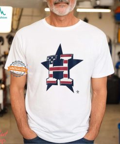 Houston Astros H logo star x Flag of the United States shirt