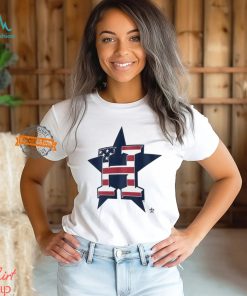 Houston Astros H logo star x Flag of the United States shirt