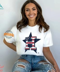 Houston Astros H logo star x Flag of the United States shirt
