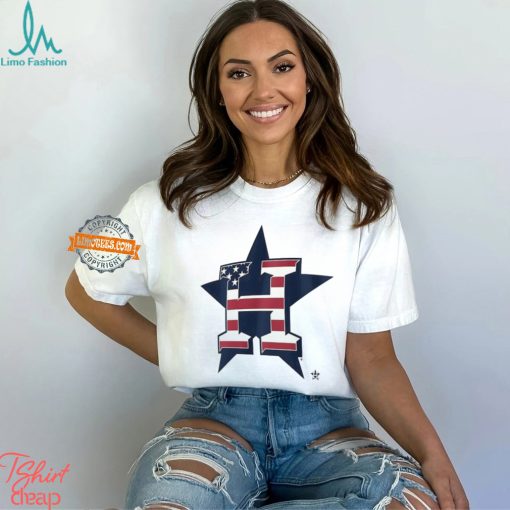 Houston Astros H logo star x Flag of the United States shirt