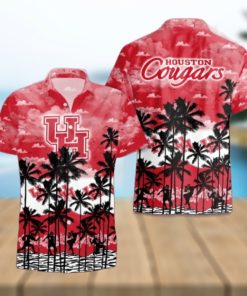 Houston Cougars Palms Tree Hawaiian Shirt