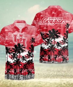 Houston Cougars Palms Tree Hawaiian Shirt