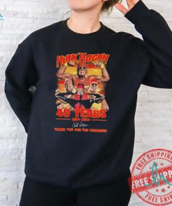 Hulk Hogan 40 Years 1984 2024 Thank You For The Memories Signature Shirt