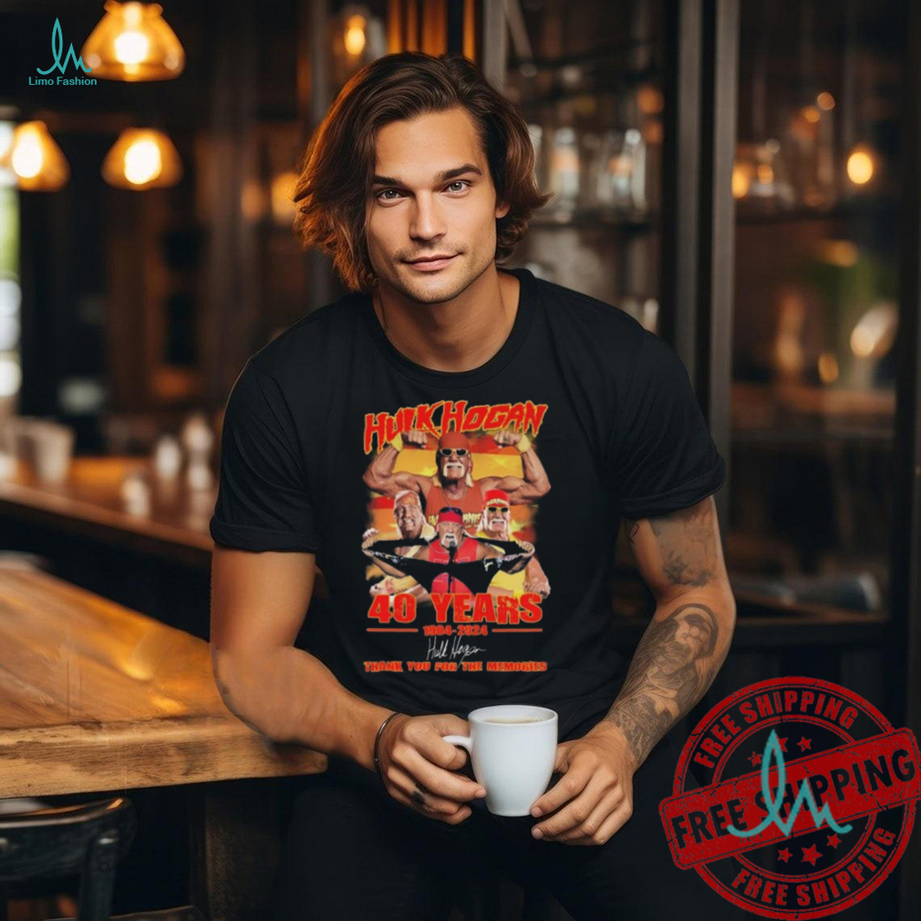 Hulk Hogan 40 Years 1984 2024 Thank You For The Memories Signature Shirt Hulk Hogan 40 Years 1984 2024 Thank You For The Memories Signature Shirt