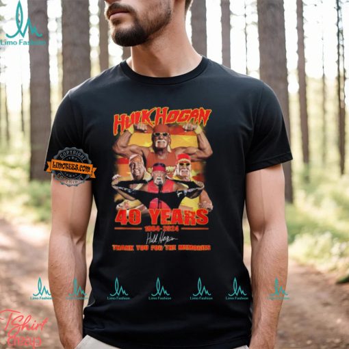 Hulk Hogan 40 Years 1984 2024 Thank You For The Memories T Shirt
