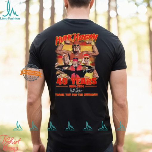 Hulk Hogan 40 Years 1984 2024 Thank You For The Memories T Shirt