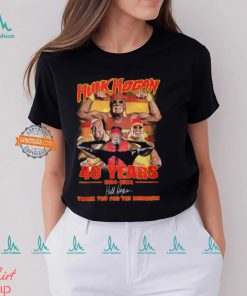 Hulk Hogan 40 Years 1984 2024 Thank You For The Memories T Shirt